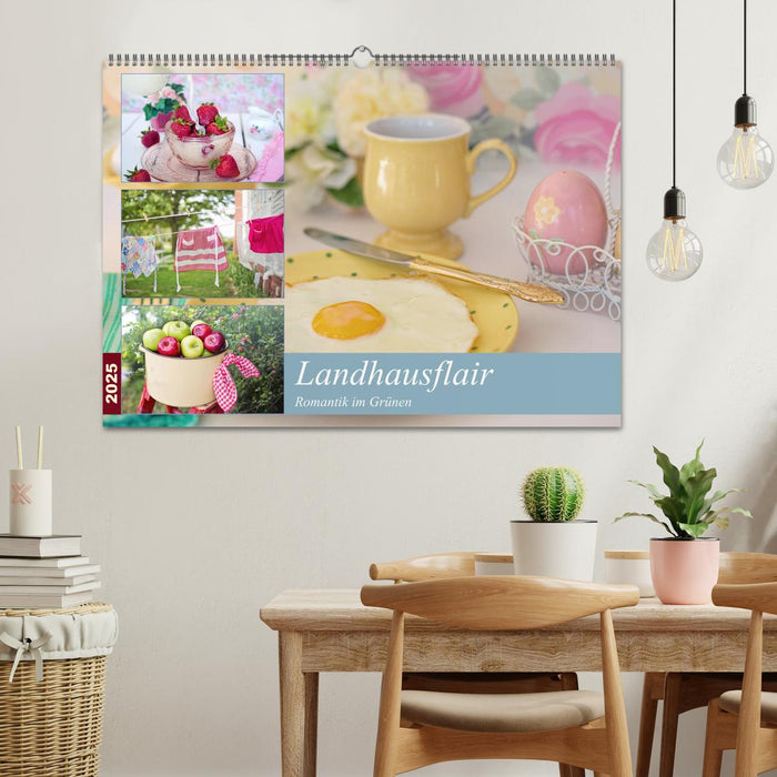 Landhausflair. Romantik im Grünen (CALVENDO Wandkalender 2025)