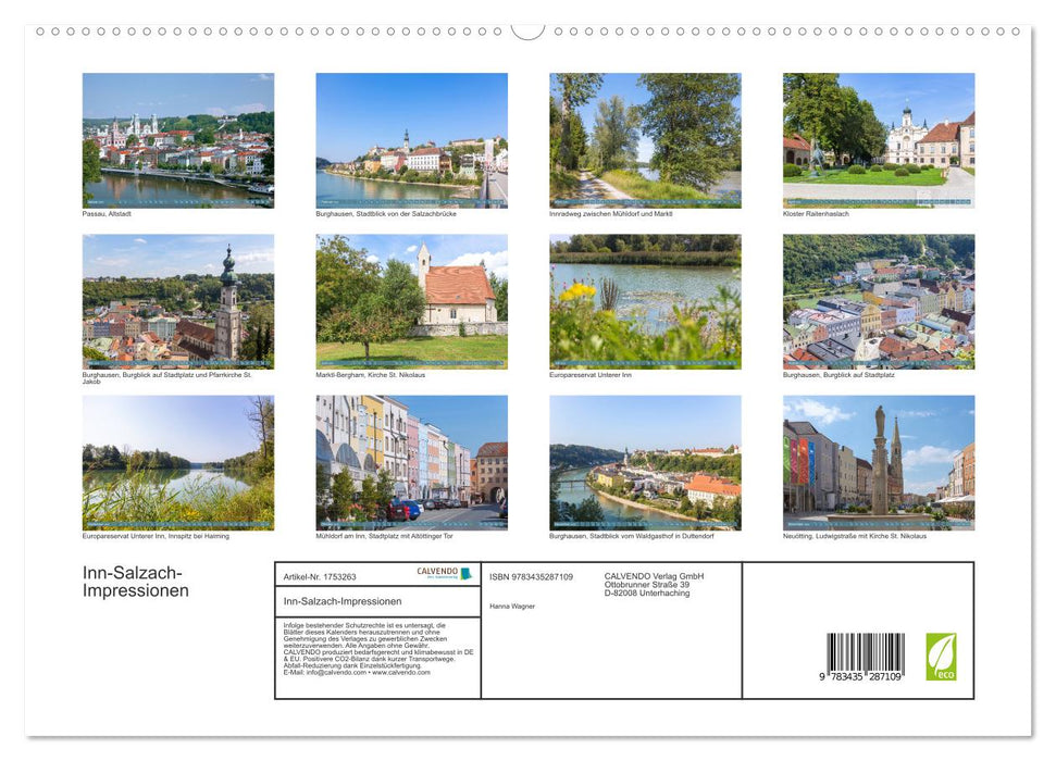 Inn-Salzach-Impressionen (CALVENDO Premium Wandkalender 2025)