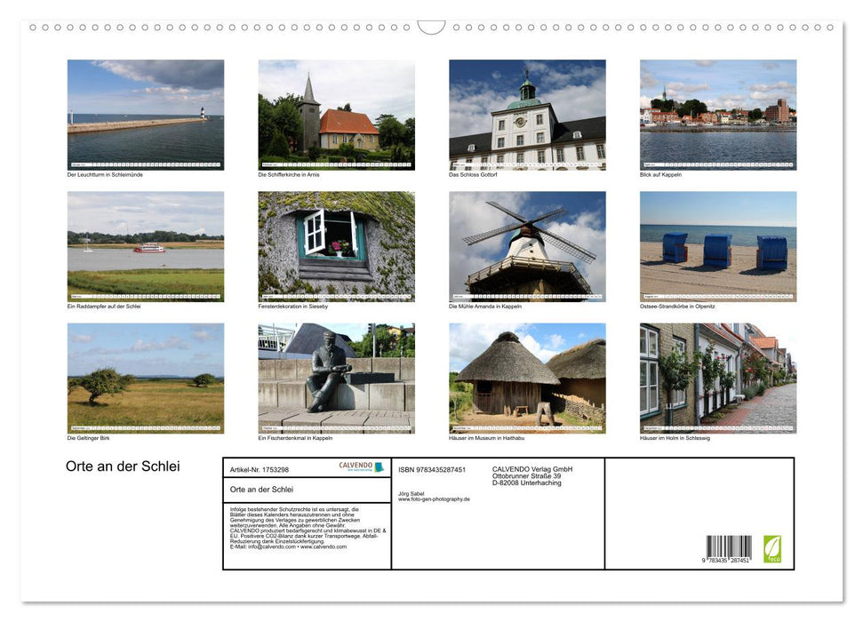 Orte an der Schlei (CALVENDO Wandkalender 2025)