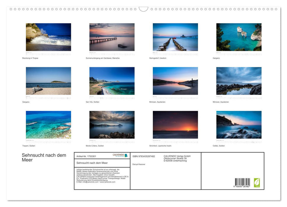 Sehnsucht nach dem Meer (CALVENDO Wandkalender 2025)