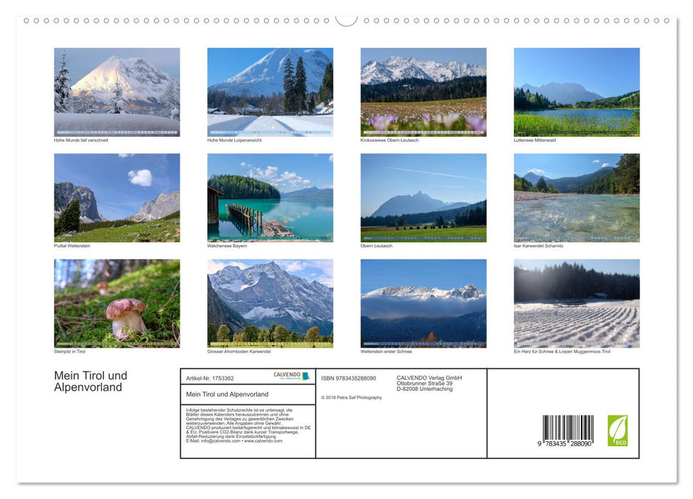 Mein Tirol und Alpenvorland (CALVENDO Premium Wandkalender 2025)