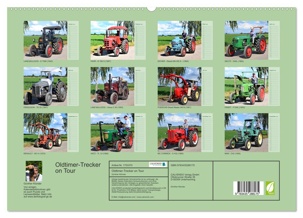 Oldtimer-Trecker on Tour (CALVENDO Premium Wandkalender 2025)