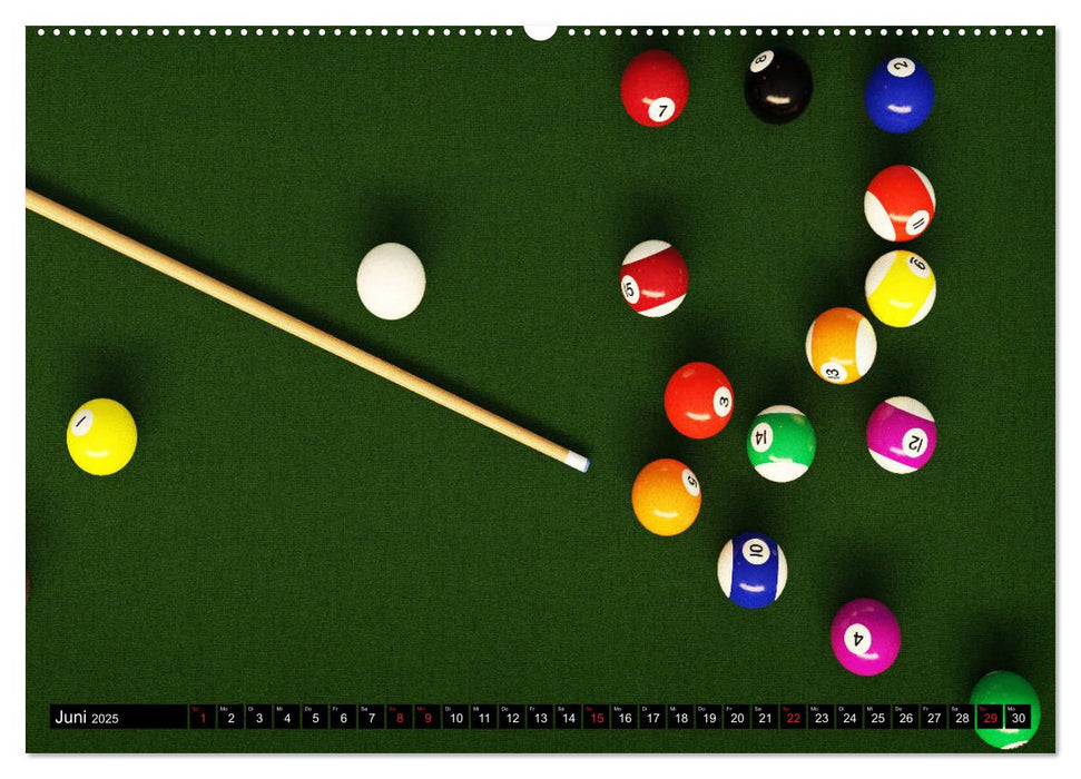 Billard. Konzentration - Sport - Spannung (CALVENDO Wandkalender 2025)