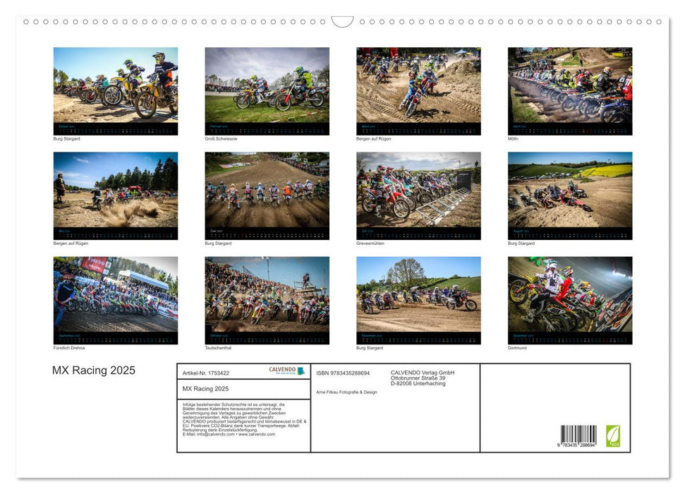 MX Racing 2025 (CALVENDO Wandkalender 2025)