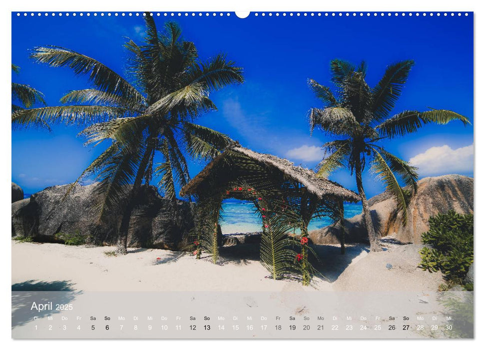 Seychellen - Paradis im indischen Ozean (CALVENDO Premium Wandkalender 2025)