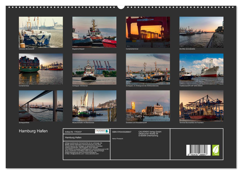 Hamburg Hafen (CALVENDO Premium Wandkalender 2025)