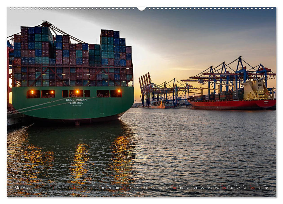 Hamburg Hafen (CALVENDO Premium Wandkalender 2025)