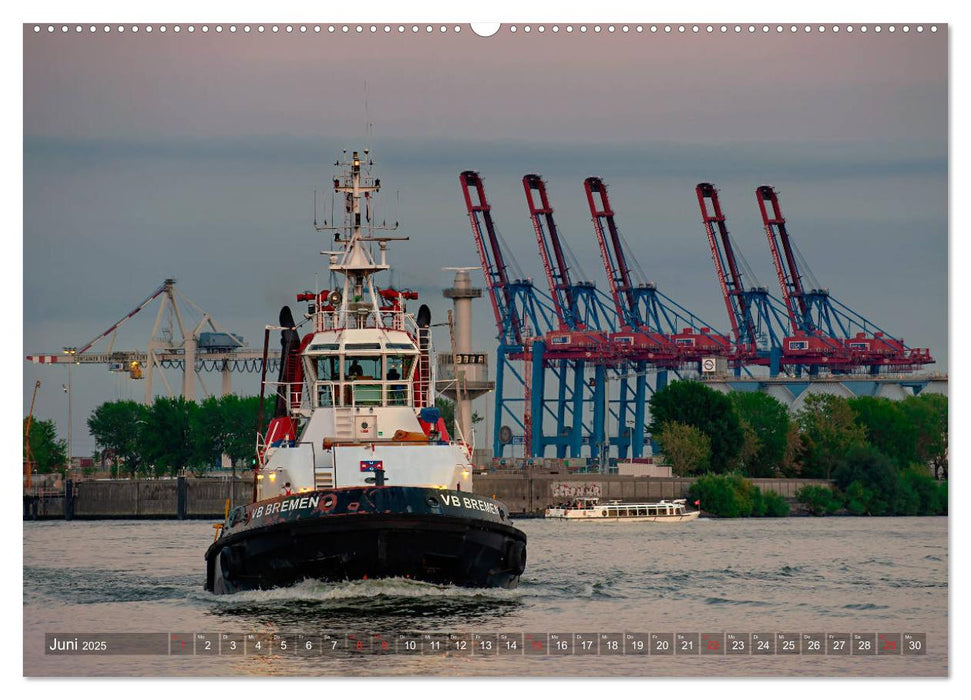 Hamburg Hafen (CALVENDO Premium Wandkalender 2025)