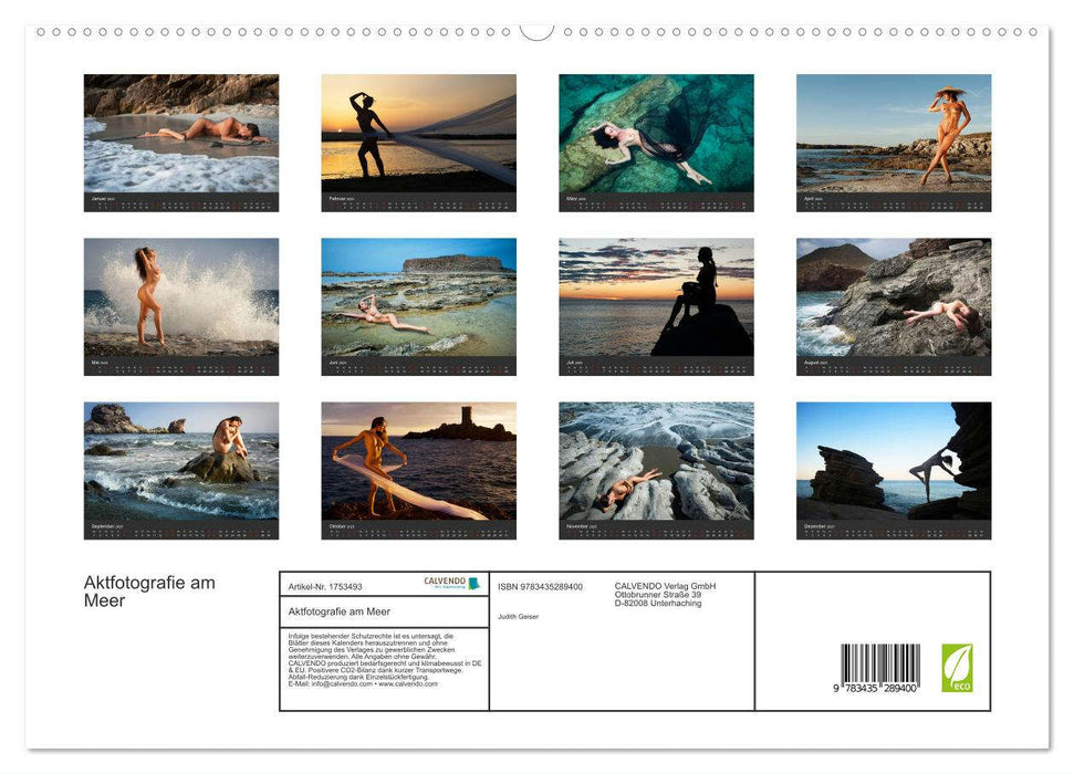 Aktfotografie am Meer (CALVENDO Premium Wandkalender 2025)