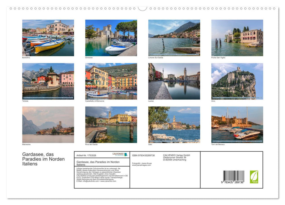 Gardasee, das Paradies im Norden Italiens (CALVENDO Premium Wandkalender 2025)