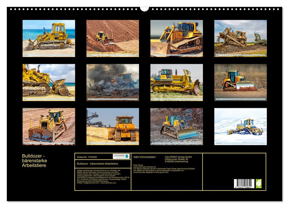 Bulldozer - bärenstarke Arbeitstiere (CALVENDO Wandkalender 2025)