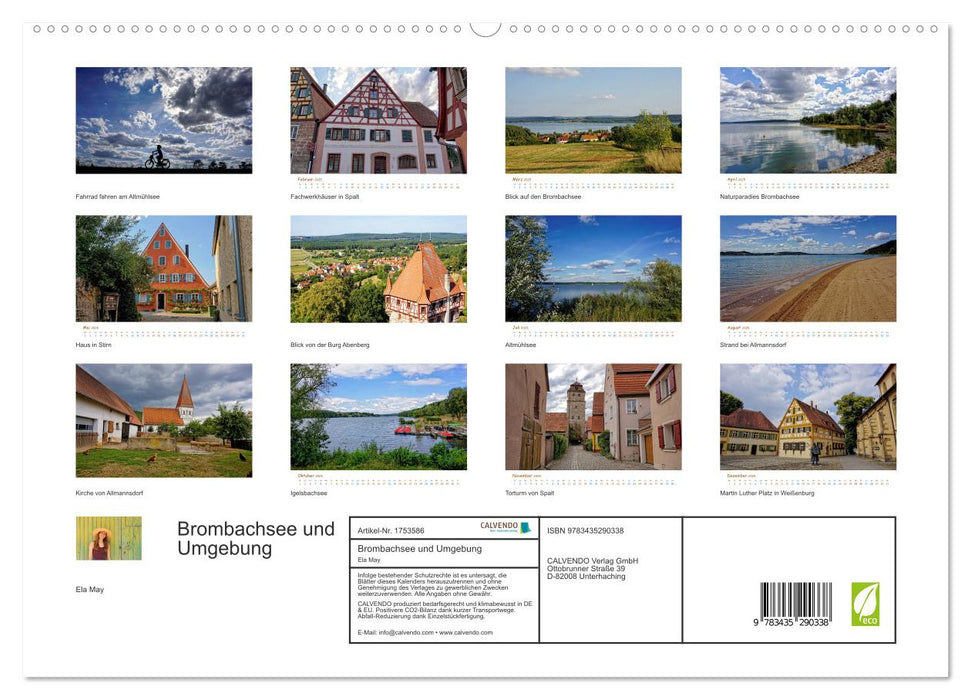 Brombachsee und Umgebung (CALVENDO Premium Wandkalender 2025)