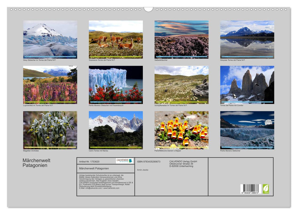 Märchenwelt Patagonien (CALVENDO Wandkalender 2025)