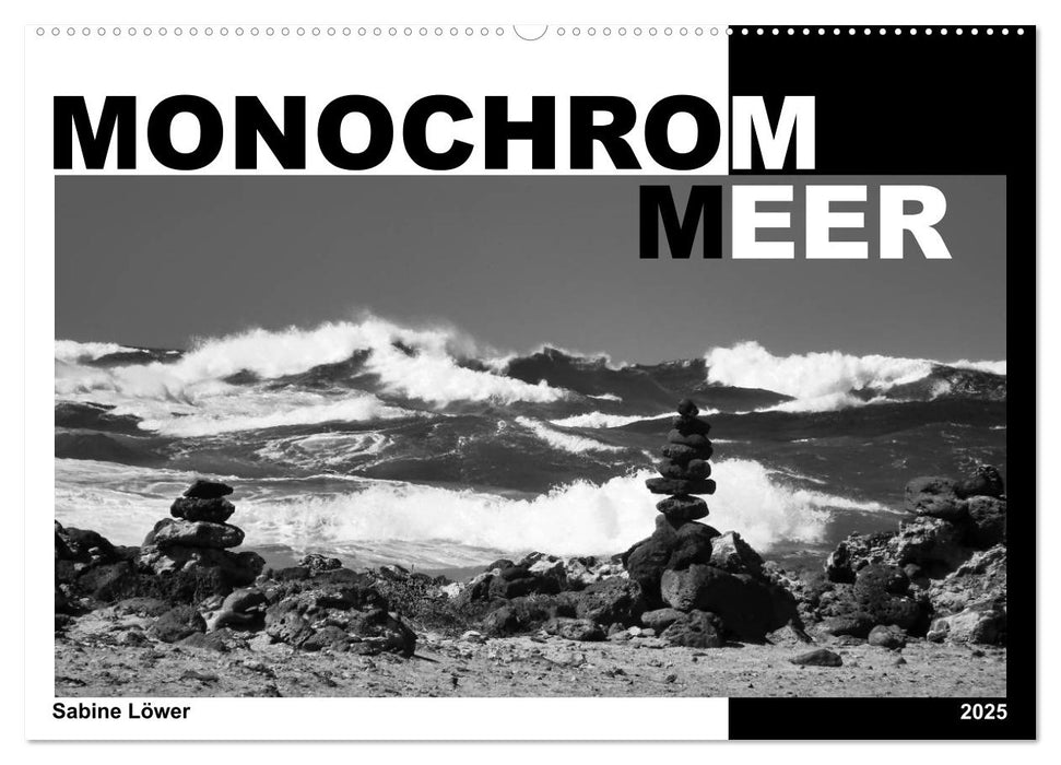 Monochrom Meer (CALVENDO Wandkalender 2025)