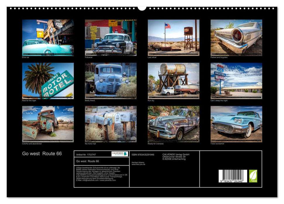 Go west Route 66 (CALVENDO Premium Wandkalender 2025)