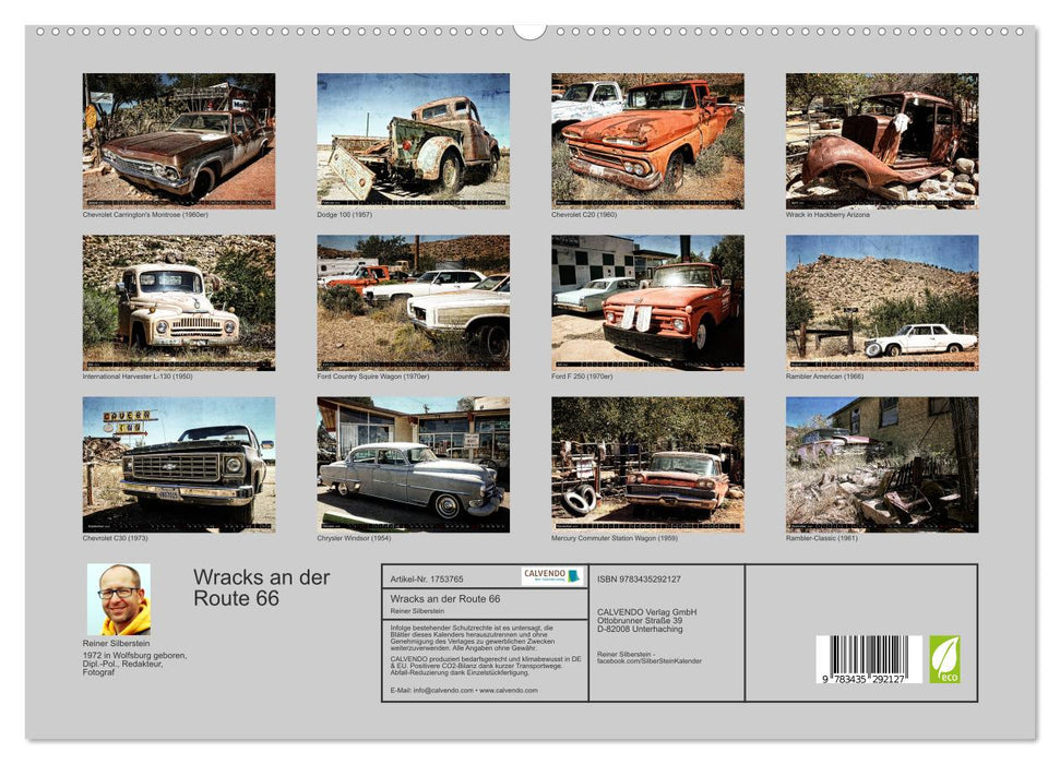 Wracks an der Route 66 (CALVENDO Premium Wandkalender 2025)