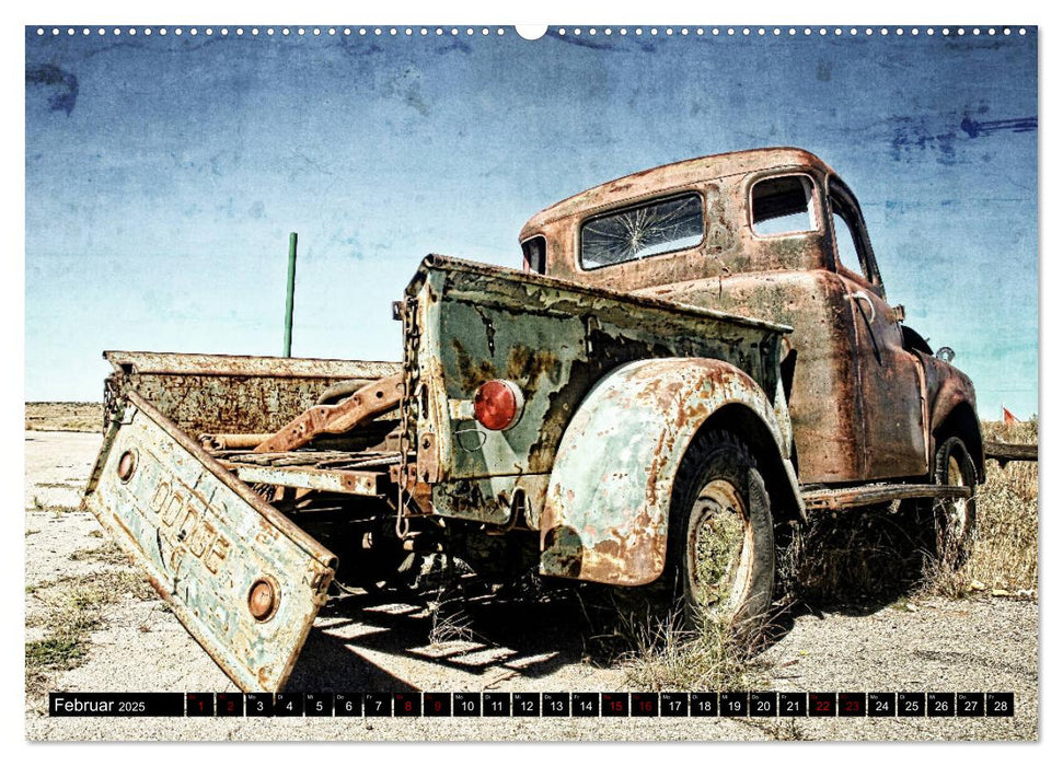 Wracks an der Route 66 (CALVENDO Premium Wandkalender 2025)