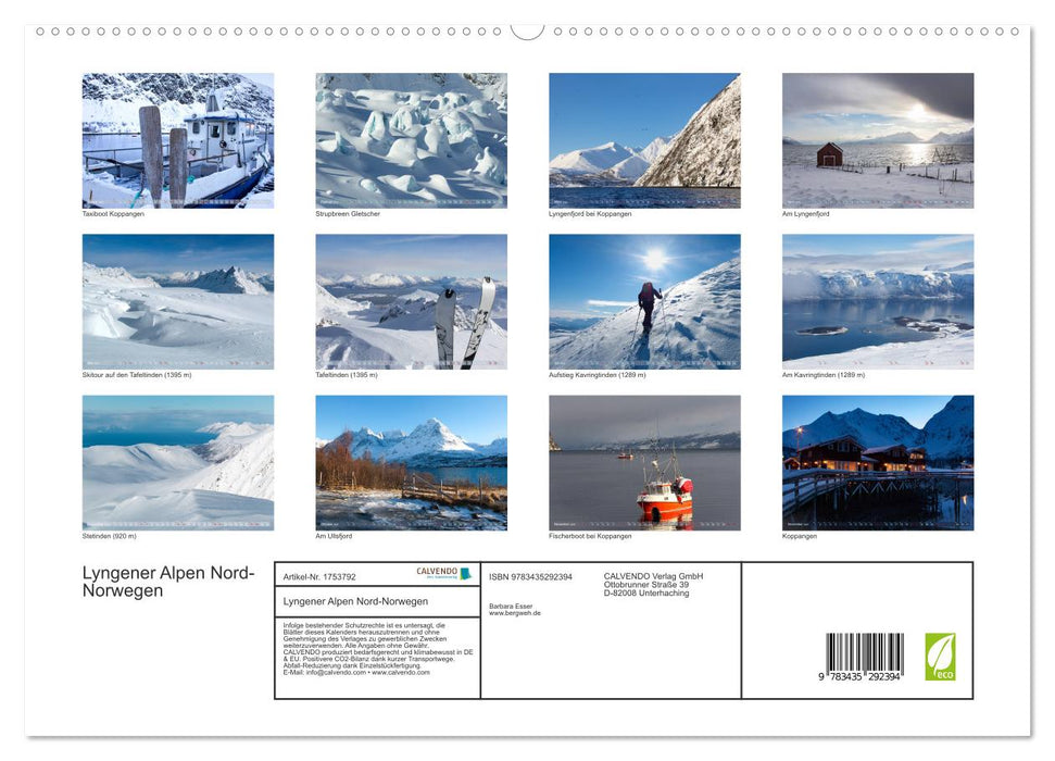 Lyngener Alpen Nord-Norwegen (CALVENDO Premium Wandkalender 2025)