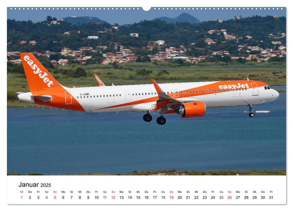 Die schönsten Airliner (CALVENDO Premium Wandkalender 2025)