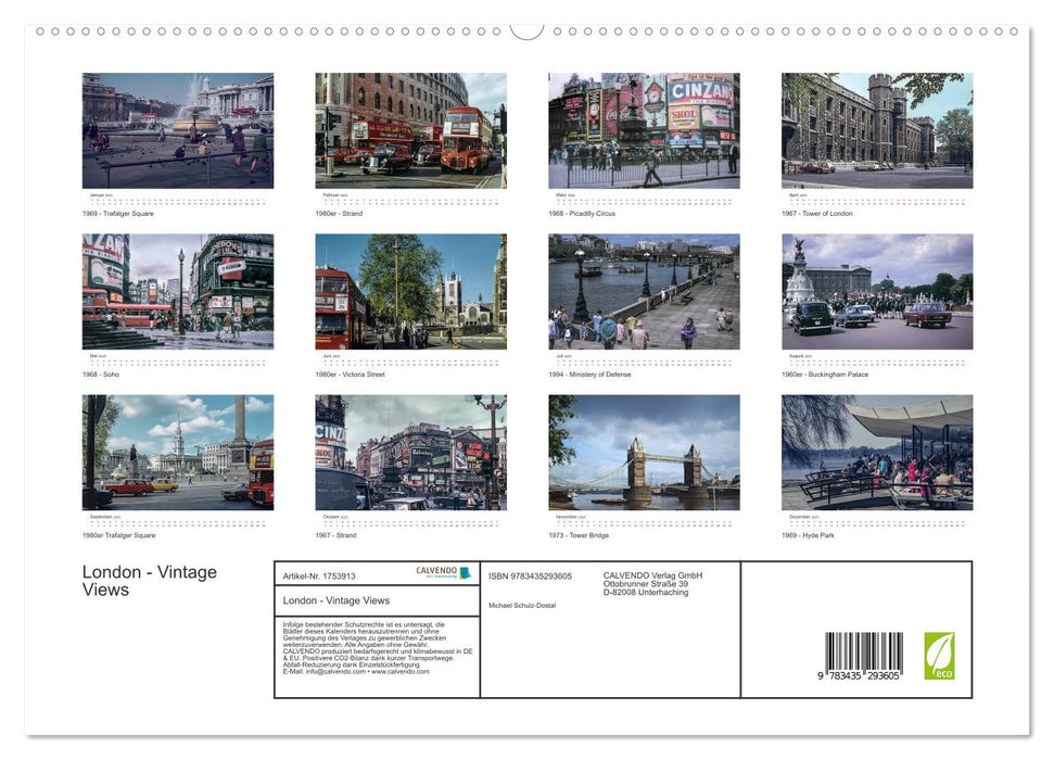 London - Vintage Views (CALVENDO Premium Wandkalender 2025)