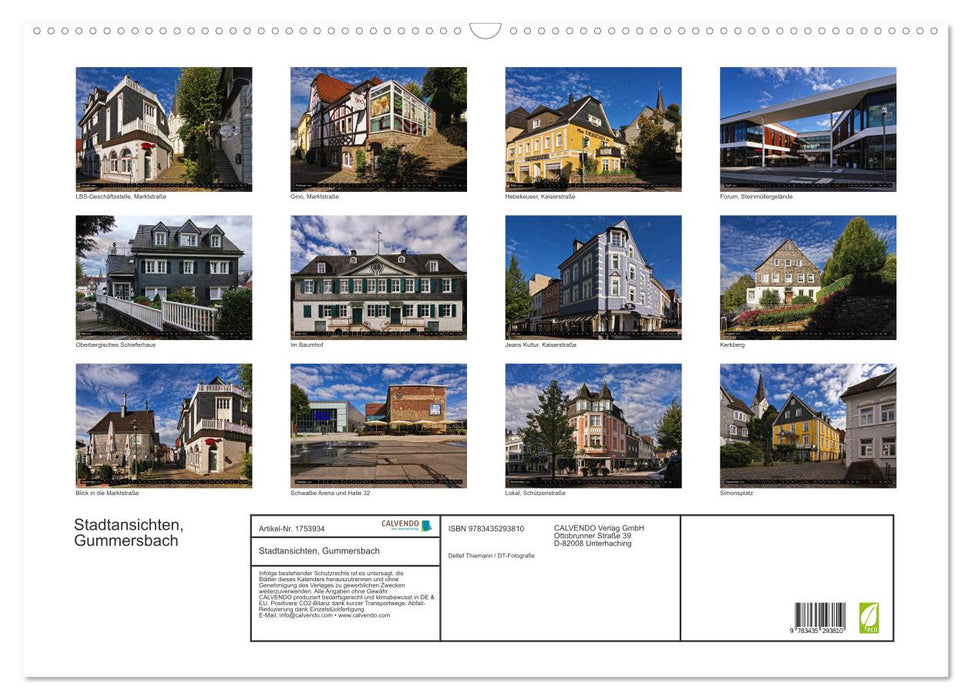 Stadtansichten, Gummersbach (CALVENDO Wandkalender 2025)