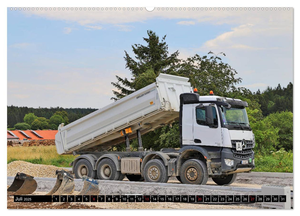 Baufahrzeuge auf der Baustelle (CALVENDO Premium Wandkalender 2025)