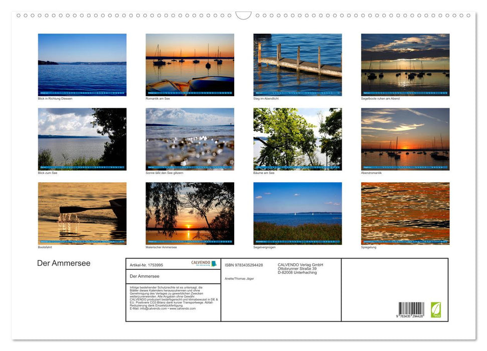 Der Ammersee (CALVENDO Wandkalender 2025)