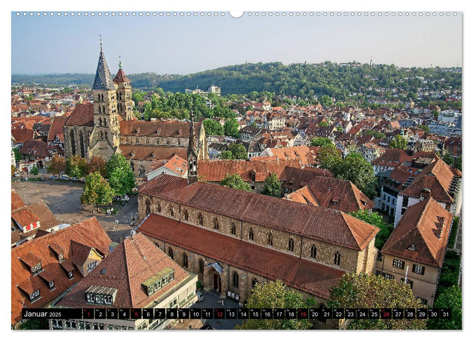 Esslingen von oben und von unten (CALVENDO Wandkalender 2025)