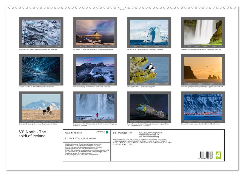 63° North - The spirit of Iceland (CALVENDO Wandkalender 2025)