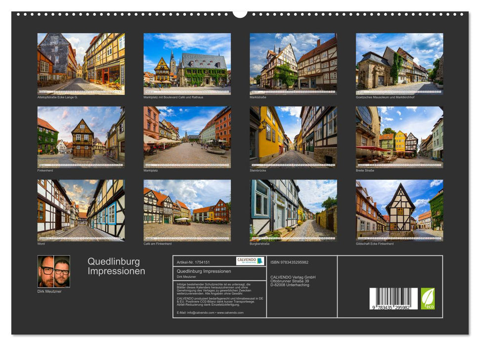 Quedlinburg Impressionen (CALVENDO Premium Wandkalender 2025)