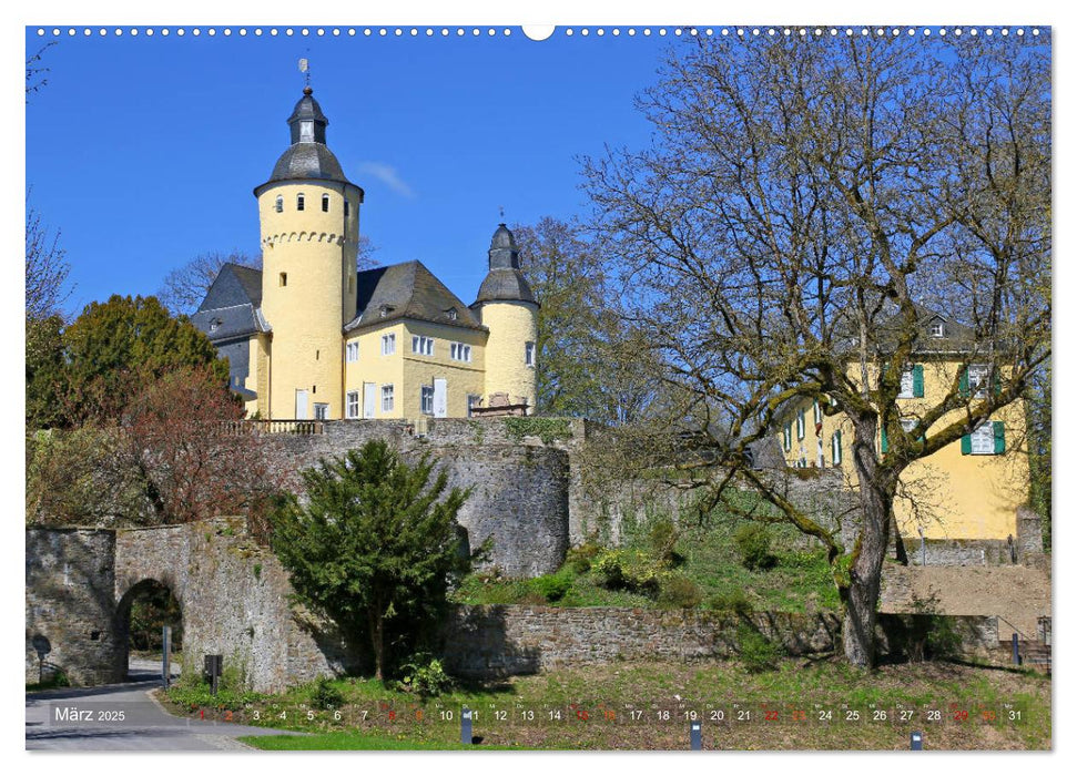 Burgen, Schlösser, Herrenhäuser im Bergischen Land (CALVENDO Premium Wandkalender 2025)