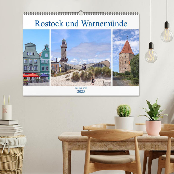 Rostock und Warnemünde - Tor zur Welt (CALVENDO Wandkalender 2025)