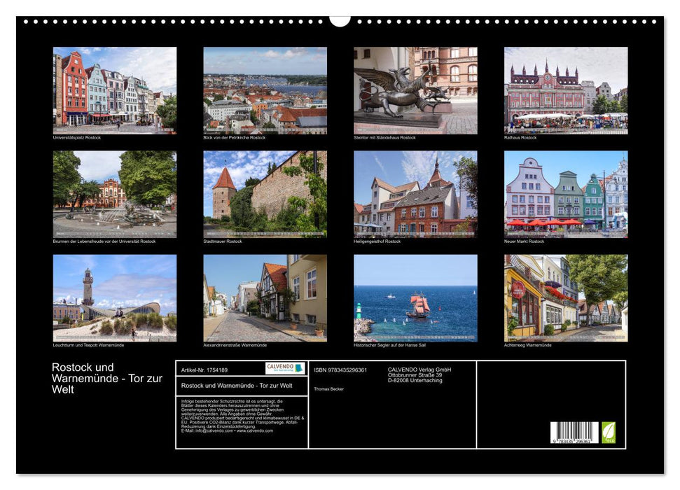 Rostock und Warnemünde - Tor zur Welt (CALVENDO Wandkalender 2025)