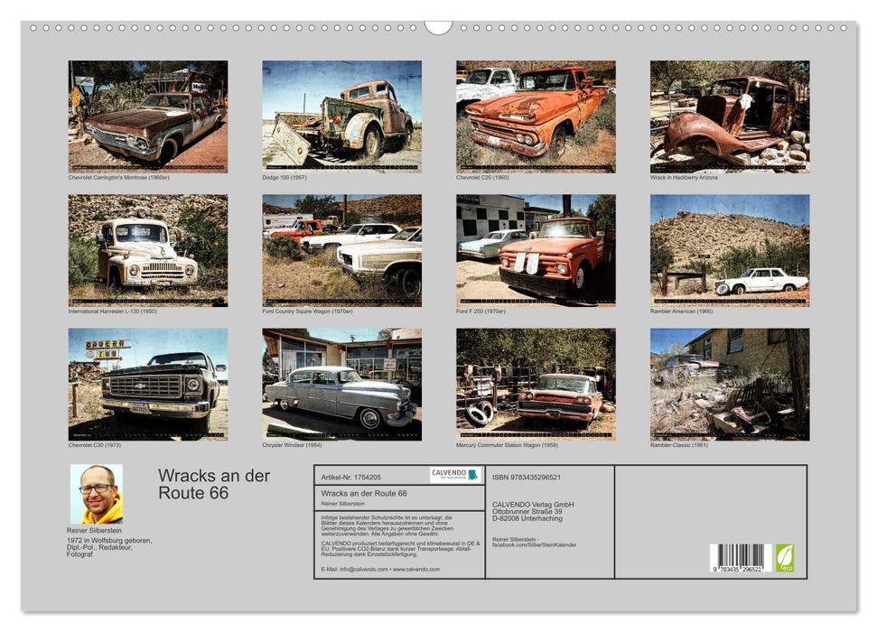 Wracks an der Route 66 (CALVENDO Wandkalender 2025)