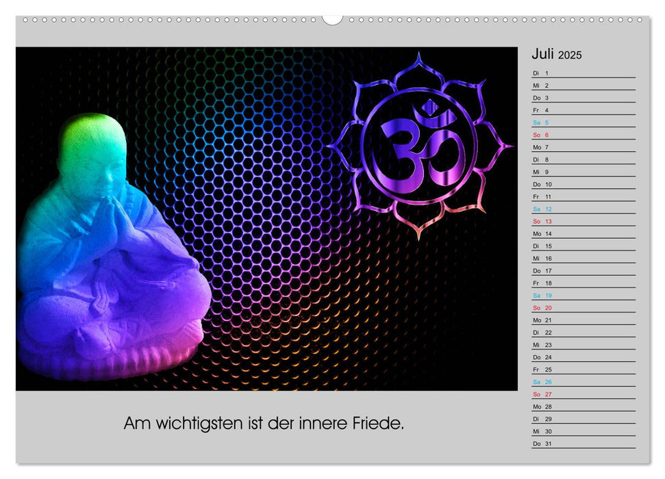 Lebenskraft Buddha (CALVENDO Premium Wandkalender 2025)