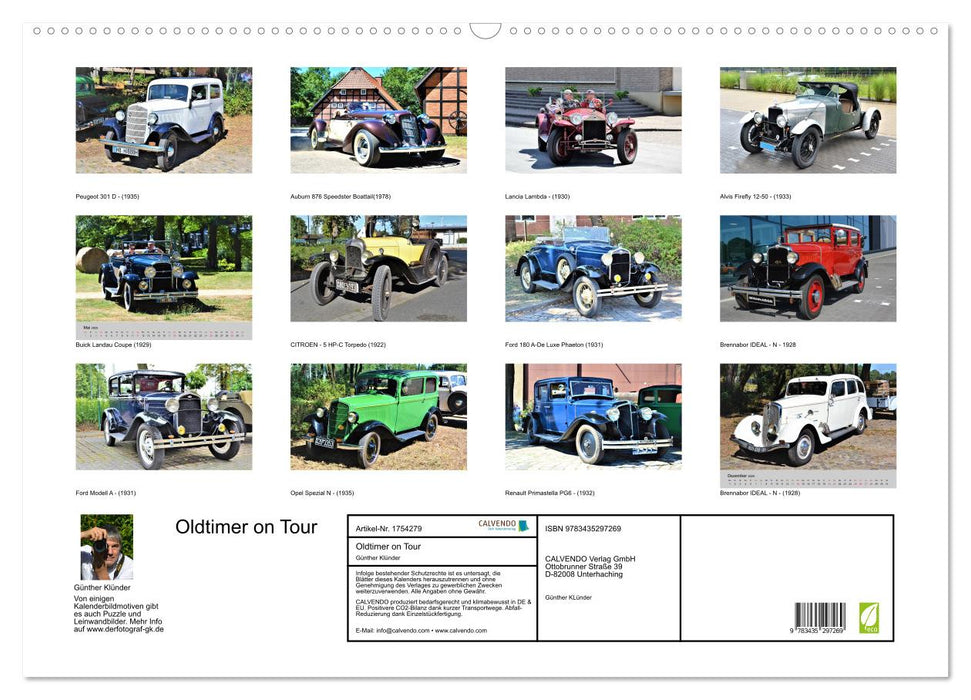 Oldtimer on Tour (CALVENDO Wandkalender 2025)