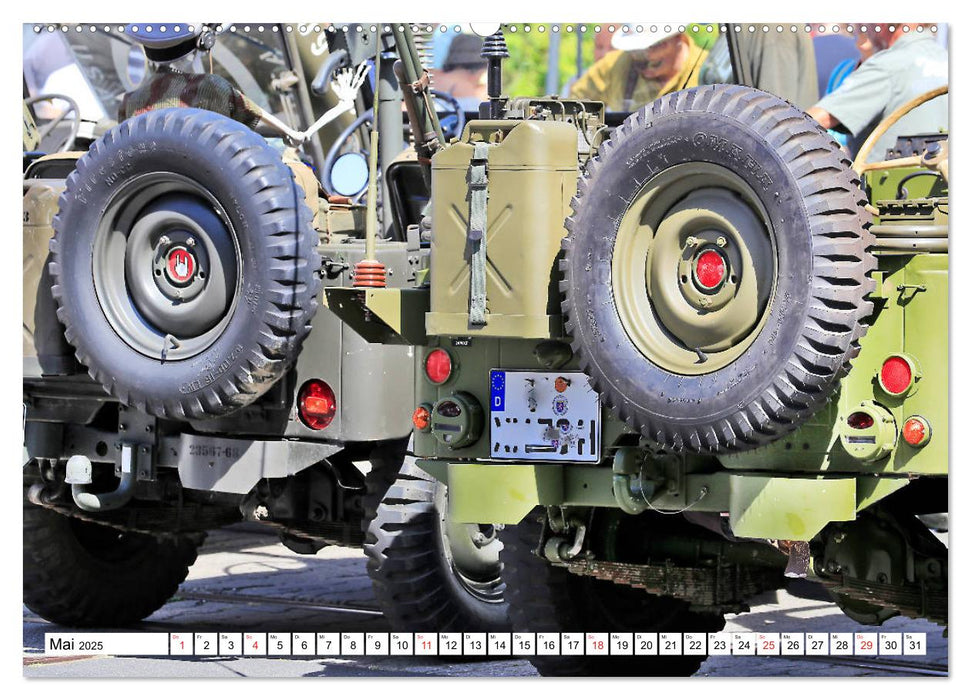 Willys Jeep im Detail vom Frankfurter Taxifahrer Petrus Bodenstaff (CALVENDO Premium Wandkalender 2025)