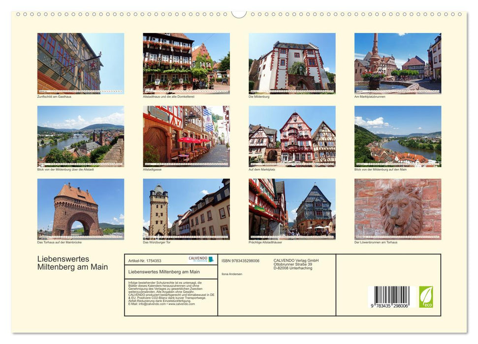 Liebenswertes Miltenberg am Main (CALVENDO Premium Wandkalender 2025)