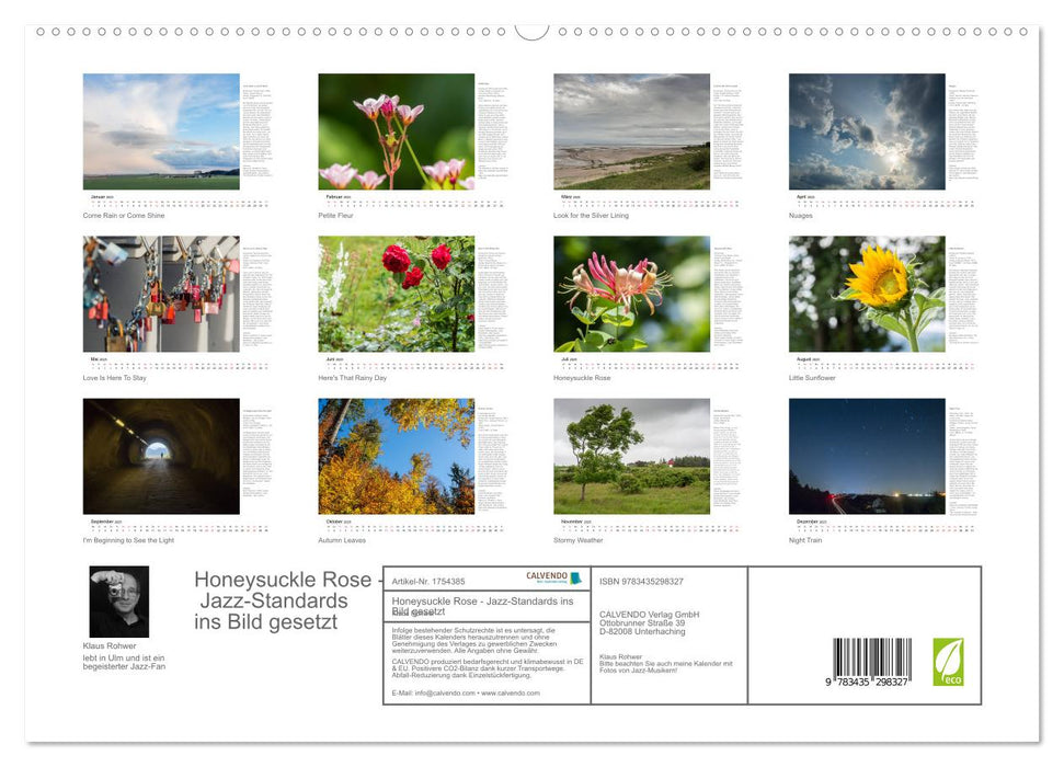 Honeysuckle Rose - Jazz-Standards ins Bild gesetzt (CALVENDO Premium Wandkalender 2025)