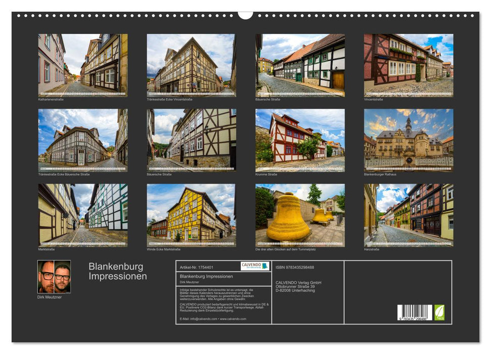 Blankenburg Impressionen (CALVENDO Wandkalender 2025)