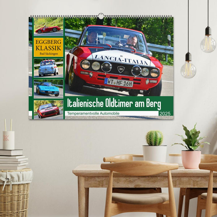 Italienische Oldtimer am Berg (CALVENDO Wandkalender 2025)