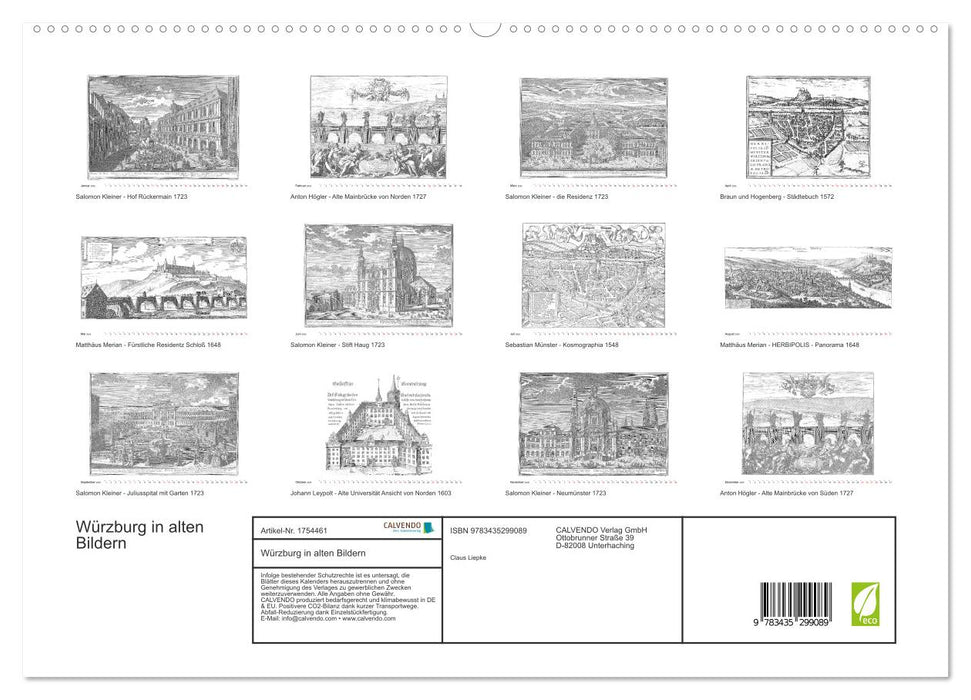 Würzburg in alten Bildern (CALVENDO Premium Wandkalender 2025)