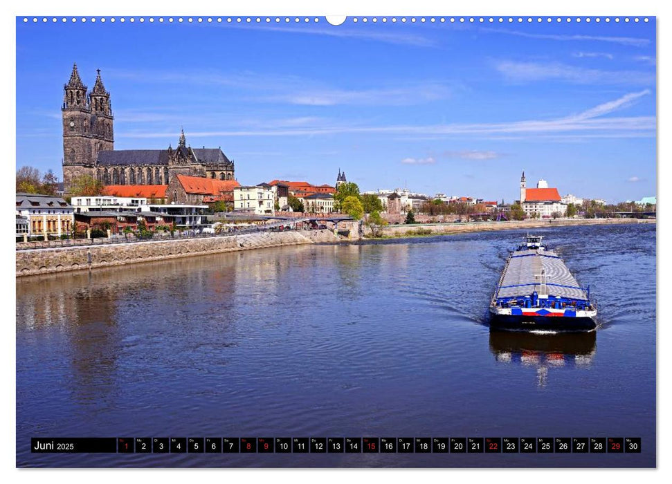 Elberadweg von Lutherstadt Wittenberg bis Hitzacker (CALVENDO Wandkalender 2025)