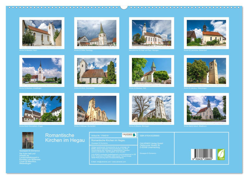 Romantische Kirchen im Hegau (CALVENDO Premium Wandkalender 2025)