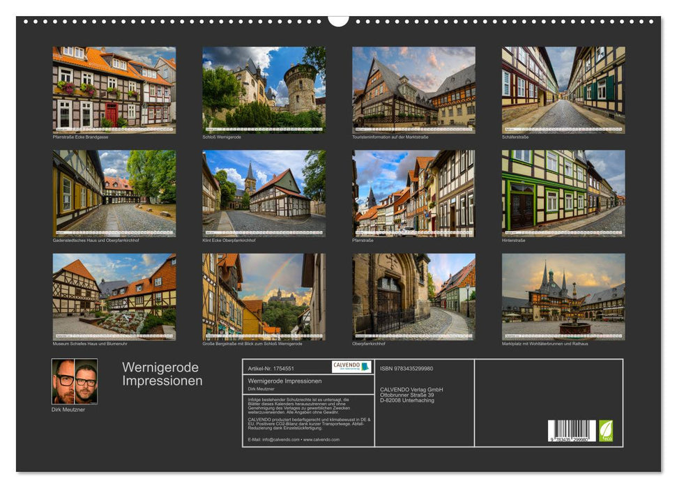 Wernigerode Impressionen (CALVENDO Wandkalender 2025)