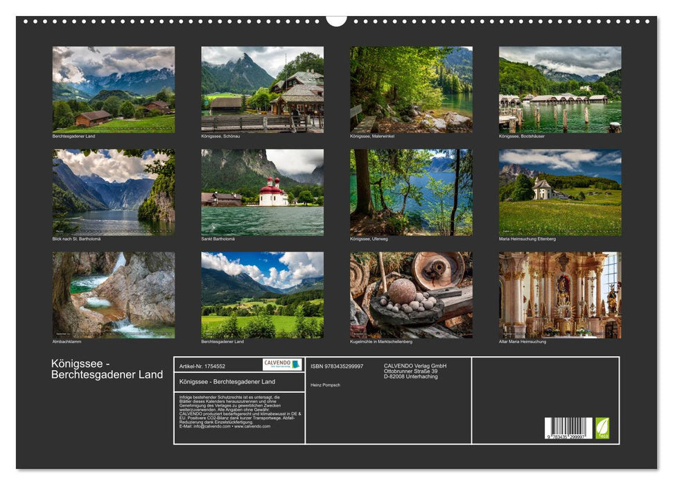 Königssee - Berchtesgadener Land (CALVENDO Wandkalender 2025)