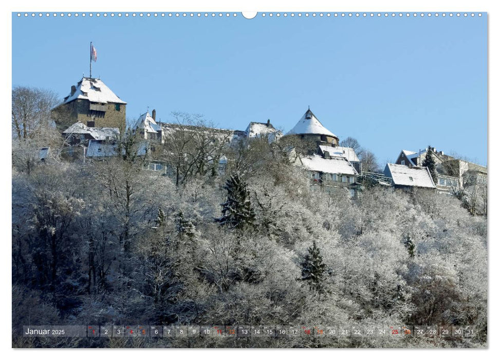 Burgen, Schlösser, Herrenhäuser im Bergischen Land (CALVENDO Wandkalender 2025)