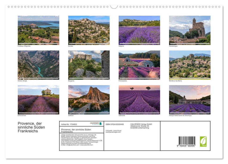 Provence, der sinnliche Süden Frankreichs (CALVENDO Premium Wandkalender 2025)