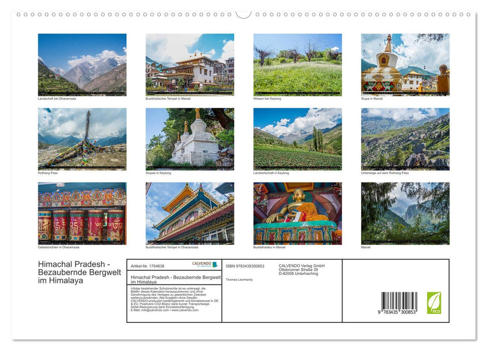 Himachal Pradesh - Bezaubernde Bergwelt im Himalaya (CALVENDO Premium Wandkalender 2025)