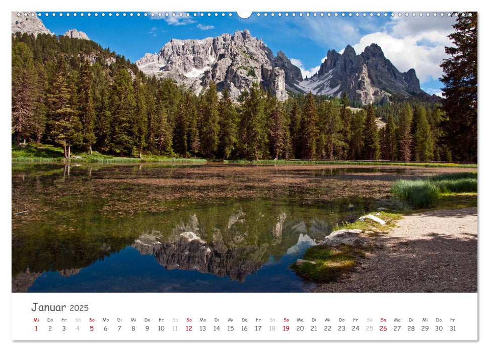 Südtirol - Land der Berge und Seen (CALVENDO Premium Wandkalender 2025)